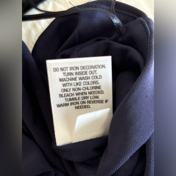 Roz & ALI Dressy Navy Blue Jumpsuit w/ Pleated Bodice SIZE: 16 - Picture 9 of 11